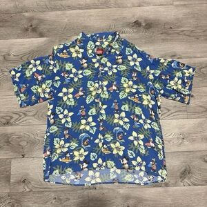 Vintage Reyn Spooner Disney Blue Floral Men's Shirt